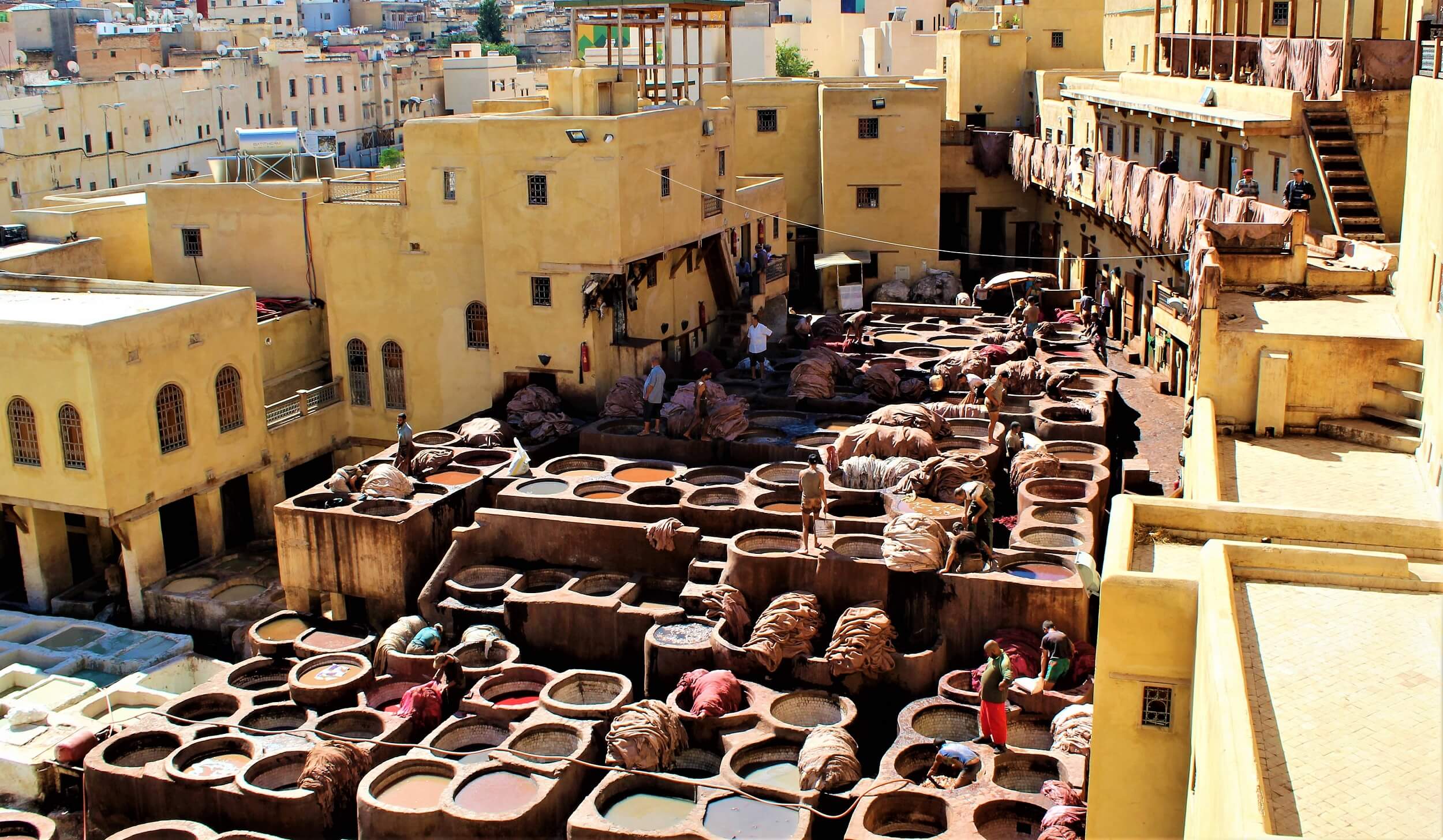 The Fes dye pits in Morocco. - Picture of Fes, Fes-Meknes