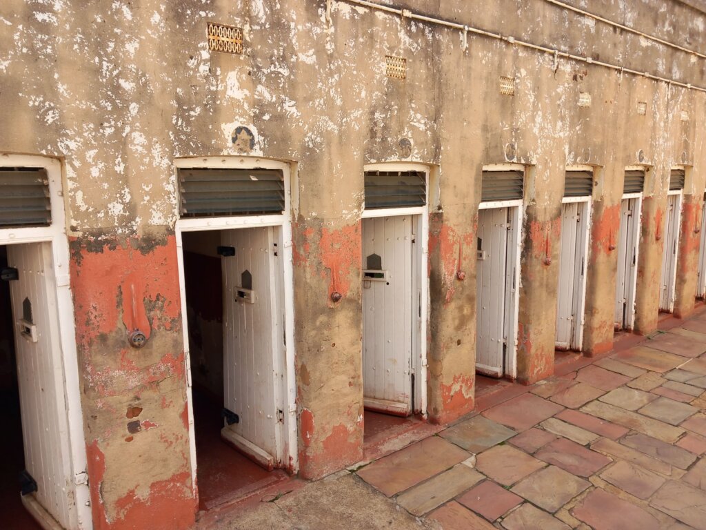 This photo shows four isolation cells in Number Four prison